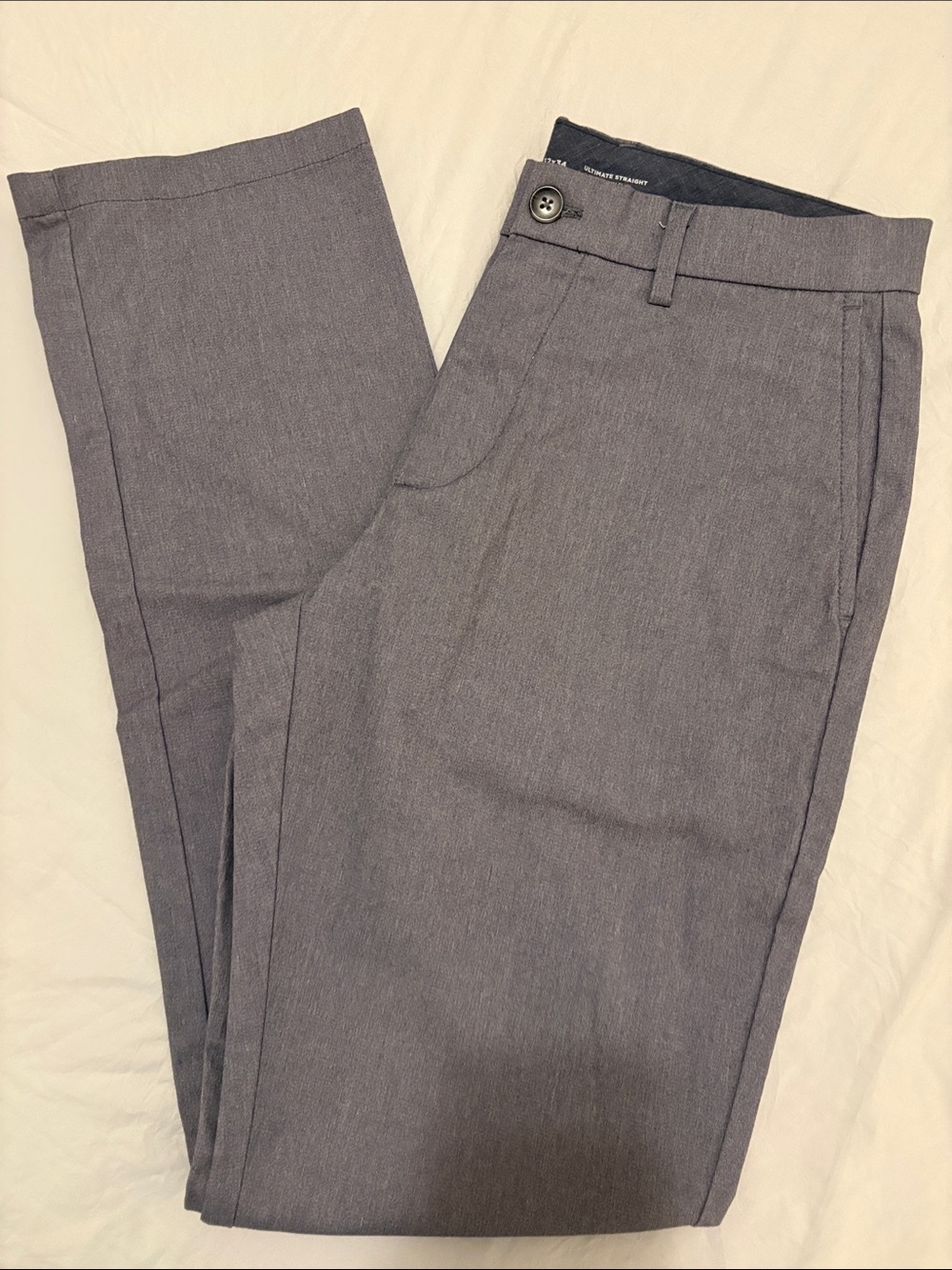 Old Navy Men's Ultimate Straight Gray Dress Pants